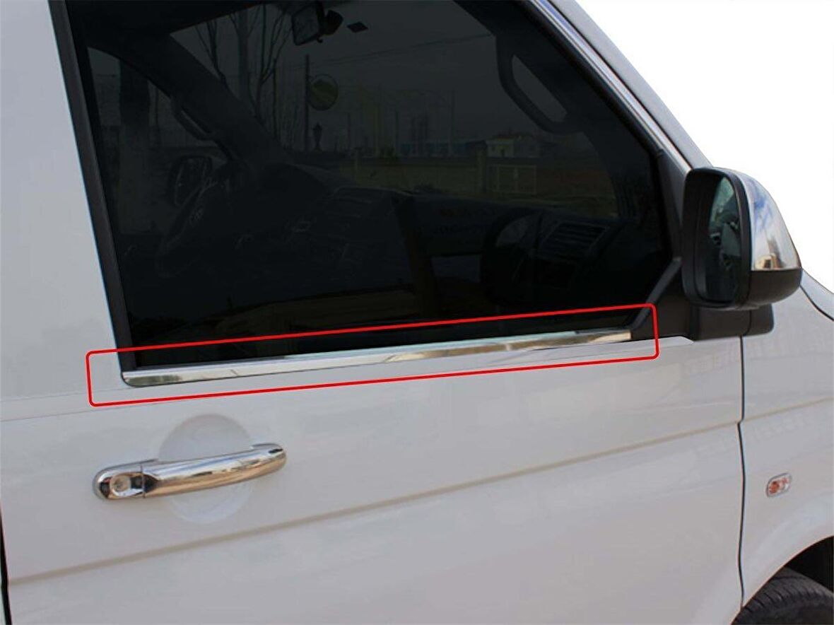 Volkswagen Transporter T5.5 Cam Çıtası 2 Prç  Krom 2010-2015